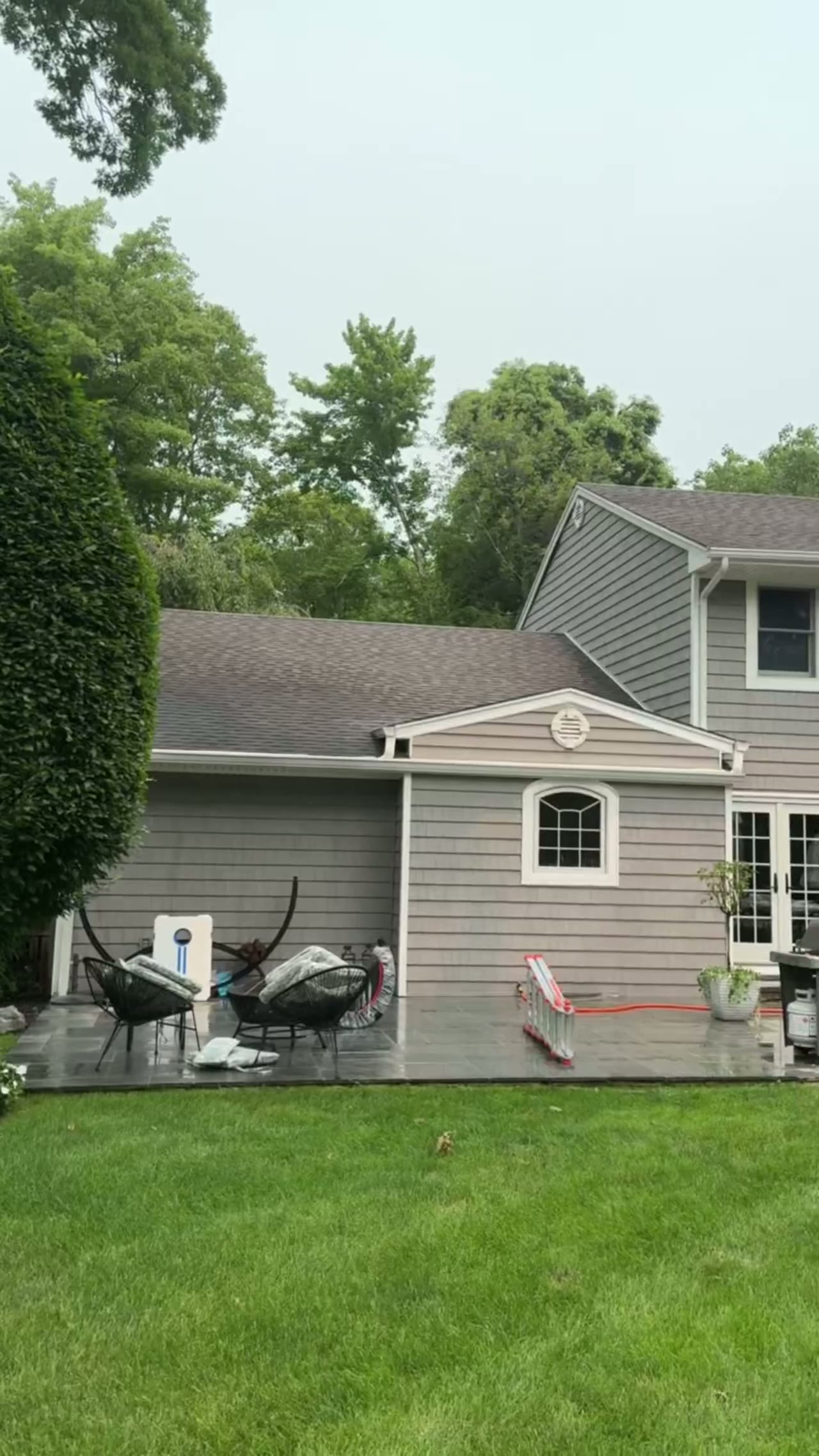 Patio and rear elevation wash